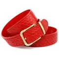 Anthoni Crown Ledergürtel rot 80