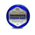 Anthoni Crown feste Rasierseife 150g, Dose reicht für etwa 5 Monate, Reisegröße, mit beruhigendem Sesamöl, fast neutrales Parfum von frischer Seife, nachhaltiges Palmöl, RSPO-Mitglied, Made in Germany