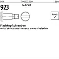 Din 923 Flachkopfschraube M8x8 Stahl 4.8 Blank Schlitz M. Ansatz O. Freistich 100 Stk