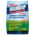ROUNDUP® Rasen-Unkrautfrei mit Rasendünger, 9 kg, 2in1 Unrautvernichter mit Langzeitdünger, 100 Tage Düngewirkung, für 450 m²