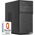 Ankermann Business Office Work V1, Intel Core i5-10400F, Nvidia GeForce GT 730 4GB, 16GB RAM, 480GB NVMe SSD, Windows 11, WLAN, MS Office 2024 - Schwarz