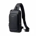 Yesido Businesstasche Canvas Sling Bag Rucksack WB46, Wasserdichte Beschichtung, USB-Ladeanschluss, Zahlenschloss
