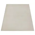 Kurzflorteppich Maschinenwebteppich Teppich Polyester Creme 120 x 160 cm