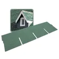 DAPRONA 20x Bitumen Dachschindeln Rechteck Grün 1 m x 32 cm – 2,6 m² selbstklebend mit Glasvlieseinlage – wetterfest & UV-beständig für Gartenhaus, Carport, Garage, Pavillon