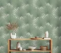 Vliestapete Schirmpalmen Blätter Dschungel grün beige 39090-1 / 390901 Antigua