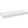 vidaXL Waschbecken 120 x 46 x 11 cm Mineralguss/Marmorguss Weiß 144067