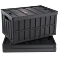 VEVOR 3er-Set 65L Profi Klappbox aus PP Transportbox mit Deckel Faltbarer Aufbewahrungsbox mit Handgriff Stapelbare Kisten Storage Box Faltboxen Stapelboxen für Aufbewahrung & Transport
