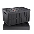 VEVOR Klappbox Aufbewahrungsbox 3er Set Faltbar Box Kunststoffbox mit Deckel 65L