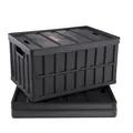 3er-Set Klappbox 65L faltbar Transportbox Aufbewahrungsbox Kiste schwarz