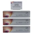 Wella Illumina 3 x 60 ml 9/60 lichtblond violett natur Set