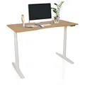 hjh OFFICE Elektrisch höhenverstellbarer Schreibtisch STAND PRO R MDF Platte, Gestell aus Stahl