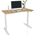 hjh OFFICE Elektrisch höhenverstellbarer Schreibtisch STAND PRO R Computertisch höhenverstellbar 73.0 - 118.0 x 140.0 x 70.0 cm - Braun