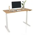 Schreibtisch höhenverstellbar elektrisch 140x70 Memory abgerundet hjh OFFICE