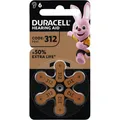 Duracell EasyTab 312 (PR41) - Hörgerätebatterien 6er Blister - silber