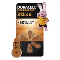 Duracell DU79R1 Batterie Acoustic Easy Tab 312 Brown 6pz Nicht Wiederaufladbar
