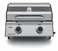 Grillfürst Gasgrill G201E 2-Brenner Balkongrill, bis 350°, geteilte Grillplatte, Tischgrill