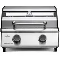 Grillfürst Gasgrill G201E, silber, 2 Brenner, Edelstahl, mit Thermometer, 4,4 KW