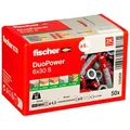 fischer DuoPower 6x30 S 2K 535459 Dübel mit Schrauben Ø 6 mm x 30 mm, 50 St. mit Prämie nach Registrierung