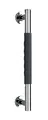 WENKO Edelstahl Wandhaltegriff Secura 40,5 cm - Bad-Sicherheitsgriff für Badewanne oder WC, Silikon, 40.5 x 5 x 9 cm, Anthrazit, Schwarz/Silber