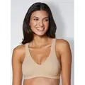 Viania Bügelloser BH Komfort-BH ohne Bügel beige|weiß 95