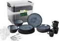 Brunner All Inclusive Venetian Geschirr-Set, inkl. Besteck, 40-teilig, blau/schw