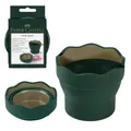 Faber-Castell Art & Graphic Clic&Go Water Cup, Dark Green, Single Cup, for Art, 