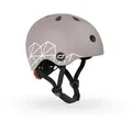 Scoot and Ride Kinderhelm Lifestyle Graphics, Braun, Kunststoff, Textil, Gr. Xxs-S, RoHS, Magnetverschluss, mit LED-Licht, Kinnpolster,Magnetverschluss, Kinnpolster, Freizeit, Sport & Fitness, Fahrräder, Kinderhelme