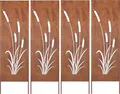 Sichtschutz Metal 4x - 160 x 50 cm - Edelrost - Rostoptik Sichtschutz für Garten - Sichtschutzelement - Sichtschutzwand - Gartendekoration Zaun Rost