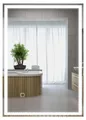 HOMCOM Badspiegel, Badezimmerspiegel mit LED-Leuchte, 70 x 50 cm Wandspiegel