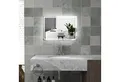 HOMCOM Badspiegel 70 x 50 cm Badezimmerspiegel mit LED-Leuchte (Wandspiegel mit 3 Lichtfarben, 1-St., beschlagfreier Lichtspiegel mit Touchschalter), IP44, Silber