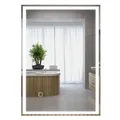 Badspiegel, Badezimmerspiegel mit LED-Leuchte, 70 x 50 cm Wandspiegel, IP44