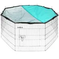 VENDOMNIA Freigehege Freilaufgehege für Kleintiere Haustiere, Tür - Netz, Sonnenschutz, verzinkt, Laufgehege Freilauf Nager Kaninchen, Hasen