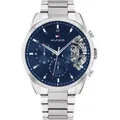 Tommy Hilfiger Baker 1710448 Herrenuhr + BOX - Silber/Blau