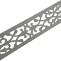 zaun|zu Premium dekor Orient | Sichtschutzstreifen mit Lasermuster für Doppelstabzaun | Sichtschutz | Polypropylen | Made in Germany | UV-Stabil | modernes Design | Höhe 19cm Steingrau 2,55m