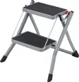 SONGMICS Trittleiter, Leiter mit 2 Stufen, Klapptritt, bis 150 kg belastbar