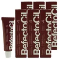 RefectoCil 4 Chestnut Kastanie 6 x 15 ml Augenbrauenfarbe & Wimpernfarbe Set