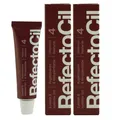 RefectoCil 4 Chestnut Kastanie 2 x 15 ml Augenbrauenfarbe & Wimpernfarbe Set
