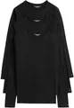 Tommy Hilfiger Herren Langarmshirts Basic, Schwarz (Black/Black/Black), S