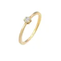 Elli DIAMONDS Solitär Verlobung Diamant (0.045 ct.) 585 Gelbgold 58 Damen 