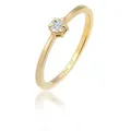 Elli DIAMONDS Verlobungsring Diamant Weiß Brillantschliff (0.045 ct) 585 Gelbgold goldfarben 58 mm