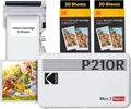 KODAK P210 Mini 2 Retro, Mobiler Farbig Handy Drucker + 68 Blatt, wei&#xDF;