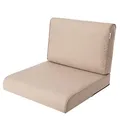 HOBBYGARDEN Outdoor Kissen 60x60 cm in Beige – Sitzkissen für Balkonmöbel, Hollywoodschaukel & Lounge Möbel Outdoor | Modell NEL für Garten & Terrasse