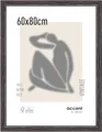 accent by nielsen Bilderrahmen, 60 x 80 cm, Holz, Schwarz, Posterrahmen zum Aufhängen im Hoch- & Querformat, Echtglas, Vintage