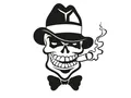 Plott Aufkleber Al CApone Totenkopf Mafia Godfather Sticker Tuning Fun Gag
