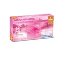 ARNOMED Nitril Magnolia Pink Einmalhandschuhe, puderfrei, pink 387-L , 1 Packung = 100 Stück, Größe L