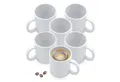 Spetebo Tasse Kaffeebecher mit Henkel weiß, Porzellan, Spülmaschinen geeignet