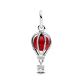 PANDORA Moments Heißluftballon Murano-Glas Charm-Anhänger aus Sterling Silber, Kompatibel Moments und ME Armbänder, 798064C01