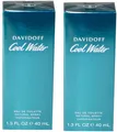 Davidoff Cool Water Eau de Toilette 40 ml x 2 Parfum für Herren  Neu OVP