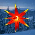 3D Batterie Außenstern Kaspar, Weihnachtsstern, Faltstern mit 18 Spitzen incl.