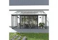 Juskys Wintergarten, BxT: 552x290 cm, 3 Doppeltüren, mit Regenrinne, UV-Schutzfolie, inkl. Schlüssel